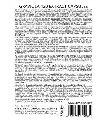 MoriVeda® - Graviola Kapseln  Frucht Extrakt vegan, Qualitätsprodukt, (3x120 Kapseln)