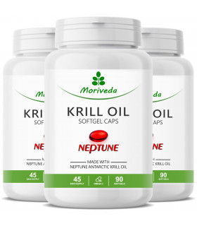 Krill Öl 270 Kapseln mit NEPTUNE Premium Krillöl Omega 3,6,9 und Astaxanthin Höchstwerte (3x90)