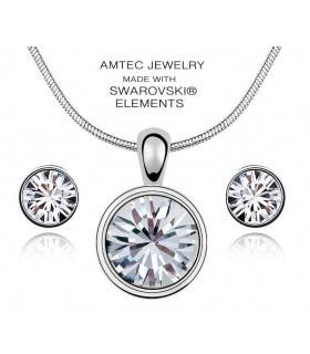 White Diamond Glamour SET mit Kristallen von SWAROVSKI®